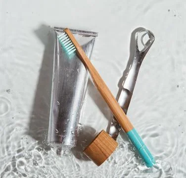 Zero waste set for teeth care Stock Photos