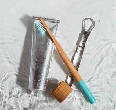 Zero waste set for teeth care Stock Photos