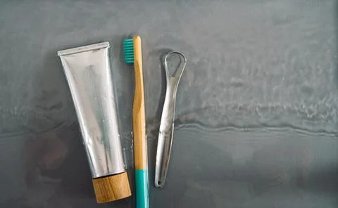 Zero waste set for teeth care Stock Photos