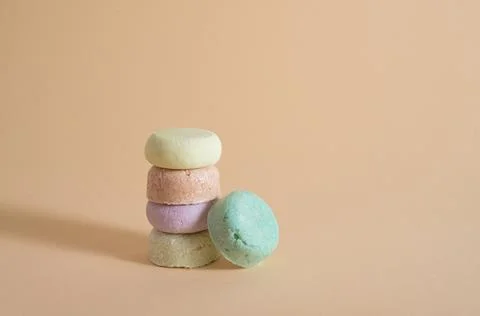 Zero waste solid shampoo Foto stock