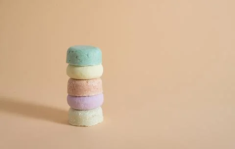 Zero waste solid shampoo Foto stock