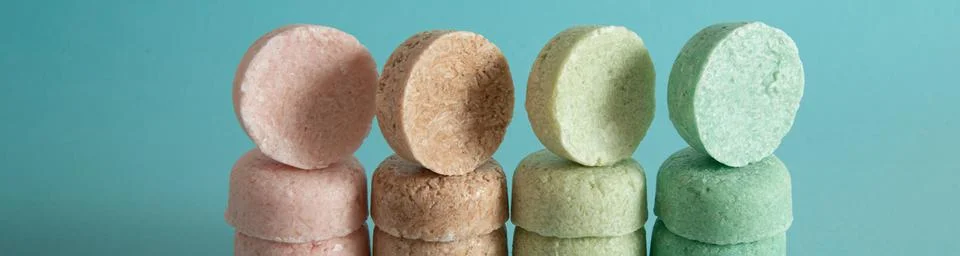 Zero waste solid shampoo Stock Photos