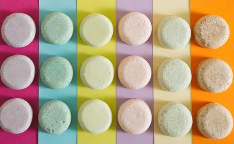 Zero waste solid shampoo Stock Photos