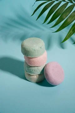 Zero waste solid shampoo Foto stock