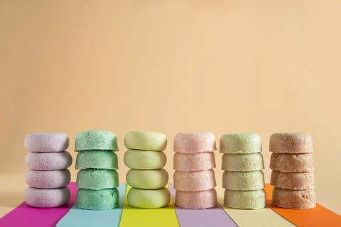 Zero waste solid shampoo Stock Photos