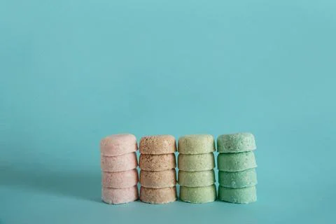 Zero waste solid shampoo Stock Photos