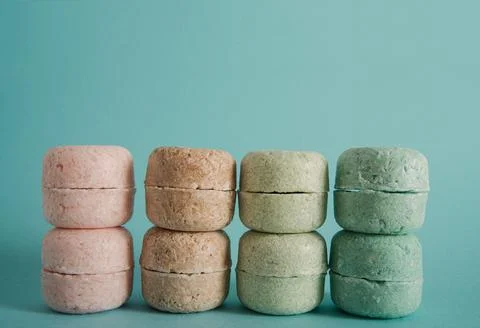 Zero waste solid shampoo Stock Photos