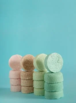 Zero waste solid shampoo Stock Photos