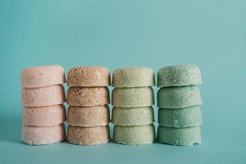 Zero waste solid shampoo Stock Photos