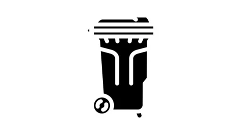 Zero waste sorting glyph icon animation Stock Footage 326740301