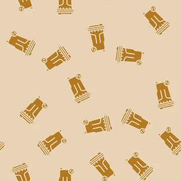Zero waste sorting glyph vector seamless pattern Illustrazione stock