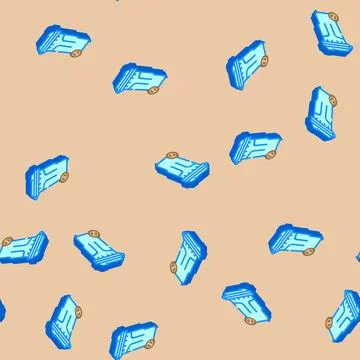 Zero waste sorting isometric icon seamless pattern 스톡 일러스트