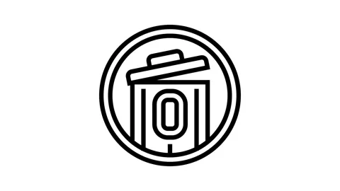 Zero waste sorting line icon animation Stock Footage 326129241