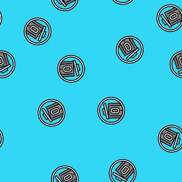 Zero waste sorting vector seamless pattern Illustrazione stock