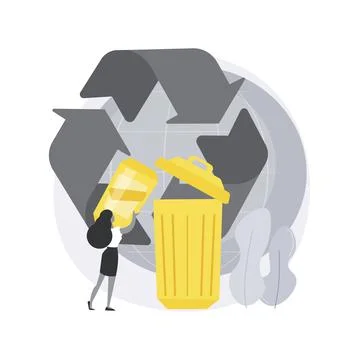 Zero waste technology abstract concept vector illustration. Illustrazione stock