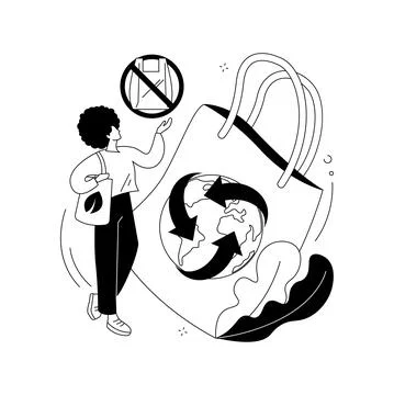 Zero waste technology abstract concept vector illustration. 스톡 일러스트