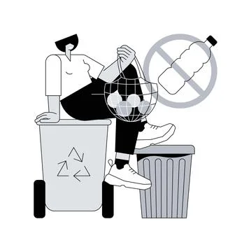 Zero waste technology abstract concept vector illustration. 스톡 일러스트