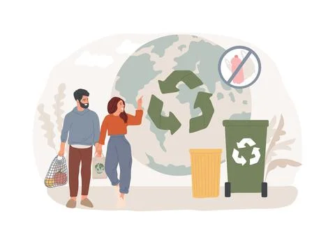 Zero waste technology isolated concept vector illustration. Illustrazione stock