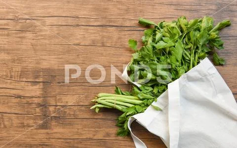 Zero waste use less plastic concept / Fresh vegetables organic in eco cotton Stock Photos