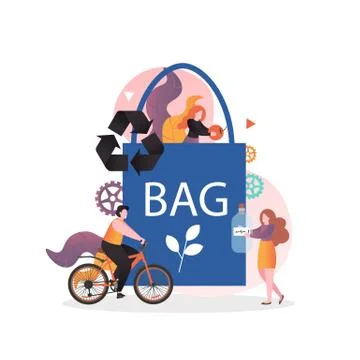 Zero waste vector concept for web banner, website page Stock Illustration