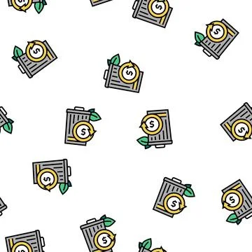 Zero waste vector seamless pattern Illustrazione stock