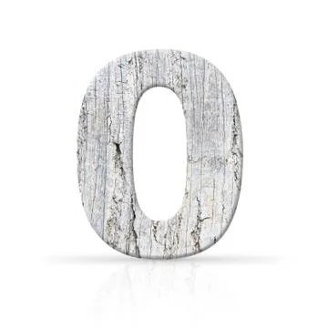 Zero white wood number texture 스톡 사진