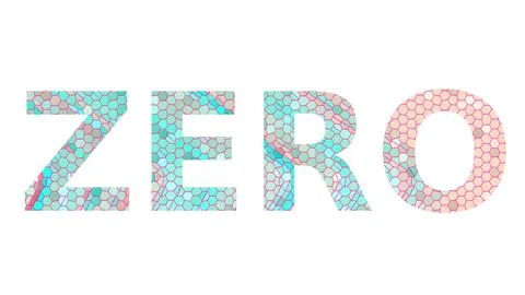 ZERO Word text design image stock Stock Illustration