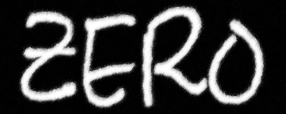 "ZERO" written with chalk Stock Illustration