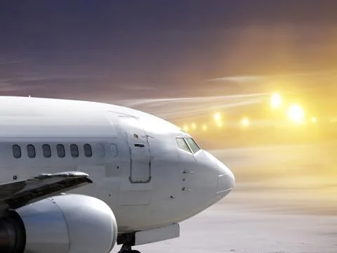 Zero-zero weather in airport Stock Illustration