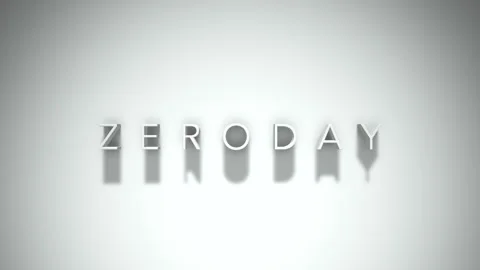 Zeroday 3D title animation with shadows on a white background Video stock 297467225