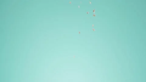 Zest and spices falling down on blue Vidéo 145791932