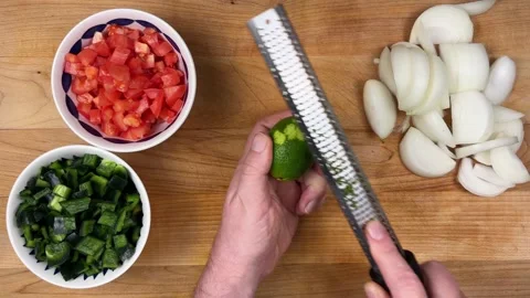 Zesting a Lime Stock Footage 318656703