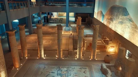 Zeugma Mosaic Museum, one of the largest mosaic collection in the world. Stockbeeldmateriaal 169606396