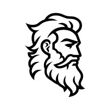 Zeus logo or modern line icon. Vector line art and icon design with bold ou.. Stock Illustration