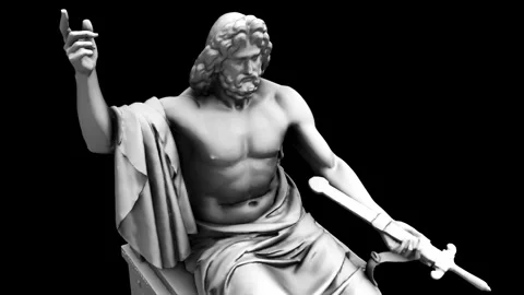 Zeus statue - rotation Zoom in Stock Footage 288244115