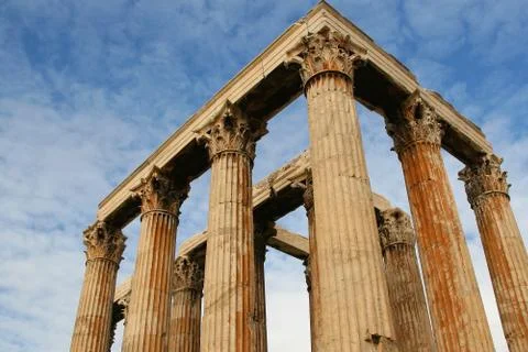Zeus temple columns Stock Photos