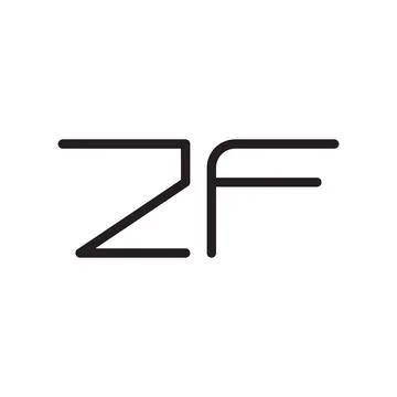 Zf initial letter vector logo icon Ilustração Stock