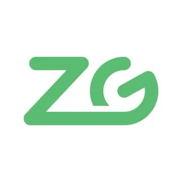Zg initial letter vector logo icon Illustrazione stock
