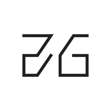 Zg initial letter vector logo icon Stock-Illustration