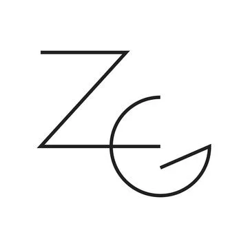 Zg initial letter vector logo Stock Illustration
