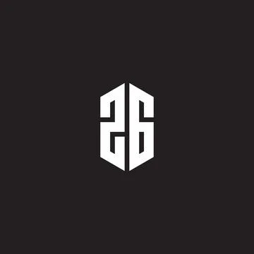 ZG Logo monogram with hexagon shape style design template Stock Illustration