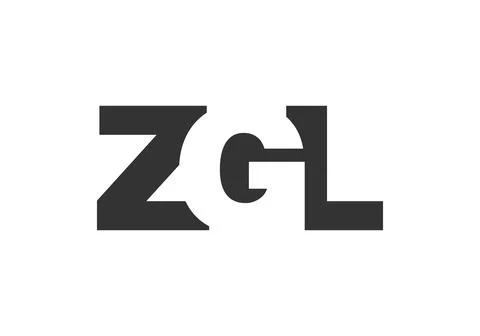 ZGL logo design. Initial letter Z G L bold font style for tech startups, co.. Stock Illustration