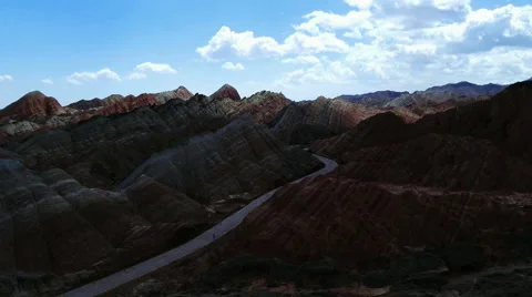 Zhangye danxia landform 库存影片 65886680