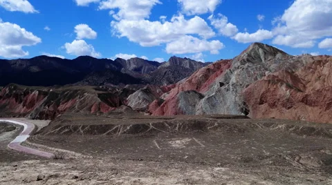 Zhangye danxia landform 库存影片 65887085