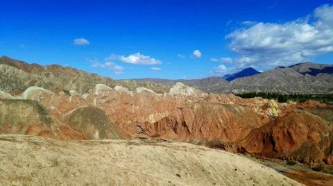 Zhangye danxia landform Stock Footage 65889827