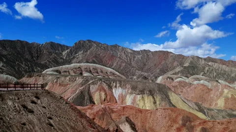 Zhangye danxia landform 库存影片 66245959