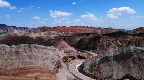 Zhangye danxia landform 库存影片 66247827