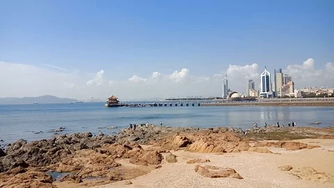 Zhanqiao pier Stockbeeldmateriaal 95219679