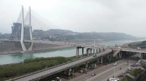 Zhongba bridge at daytime Stock Footage 39327425