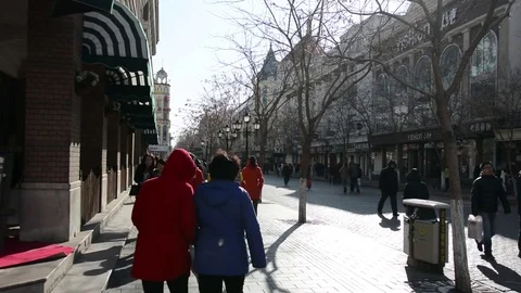 Zhongyang Street of Harbin Vídeo Stock 85208350